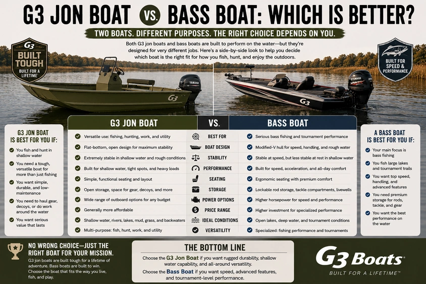 G3 Jon Boat vs Bass Boat: Which Is Better? alt