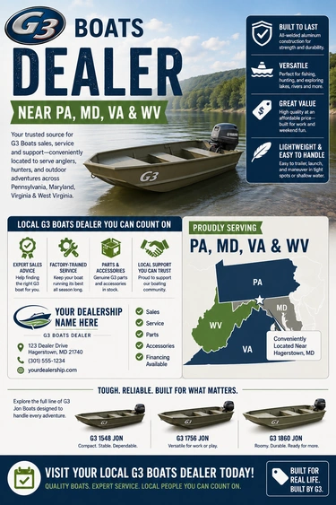 G3 Boats Dealer Near PA, MD, VA & WV alt
