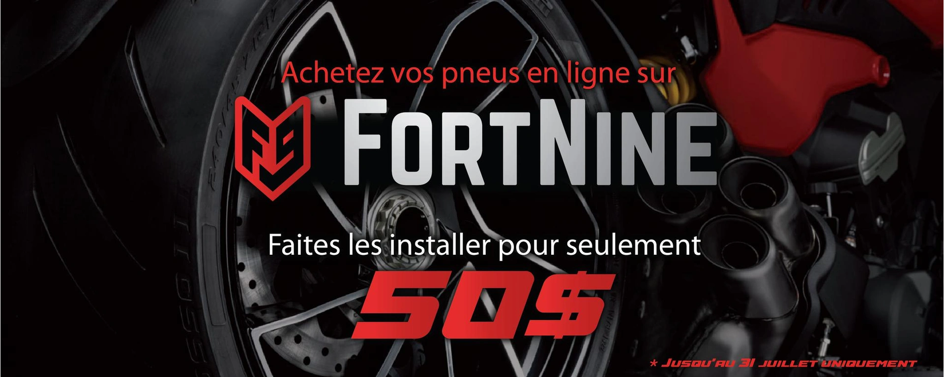Fortnine pneus et installation 50$ alt