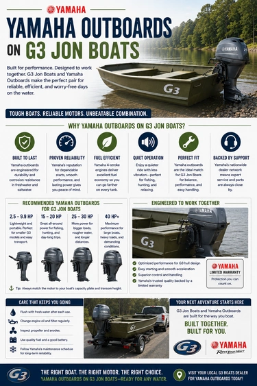 Yamaha Outboards on G3 Jon Boats alt