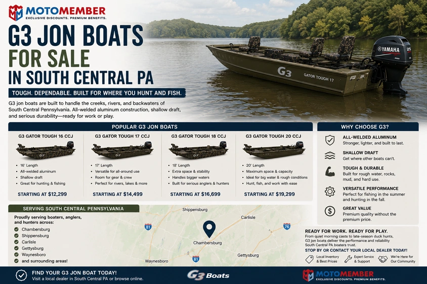 G3 Jon Boats for Sale in South Central PA alt
