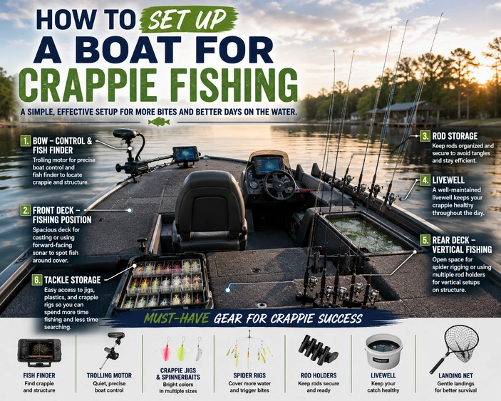 How to Set Up a Boat for Crappie Fishing alt
