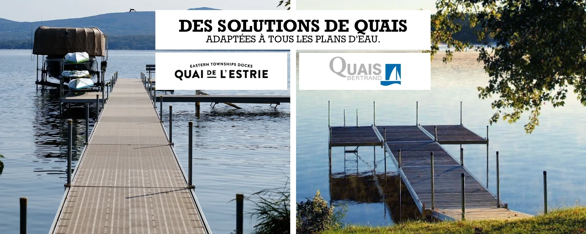 Des solutions de quais adaptées à tous les plans d'eau. alt