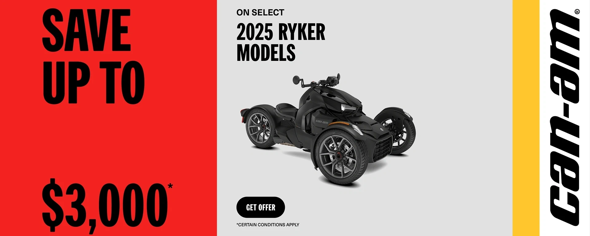 Save up to $3,000 on 2025 Ryker models alt