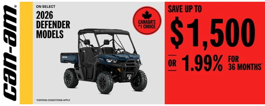 Can-Am Defender Promo Ends July 31, 2026 alt
