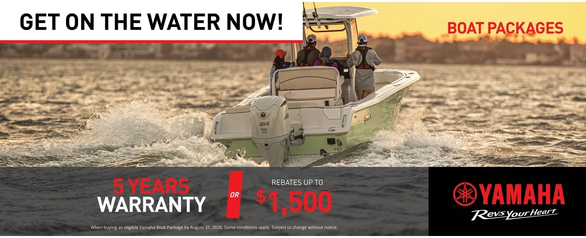 Get on the Water Now Sales Event — Outboard (Boat Package)