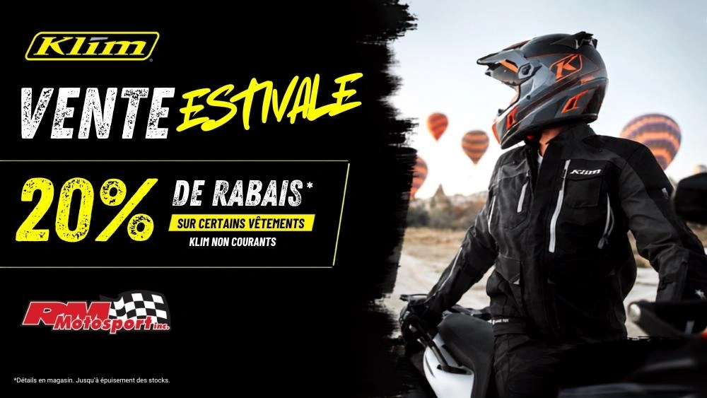 Promotion vêtements KLIM | 20 % de rabais alt