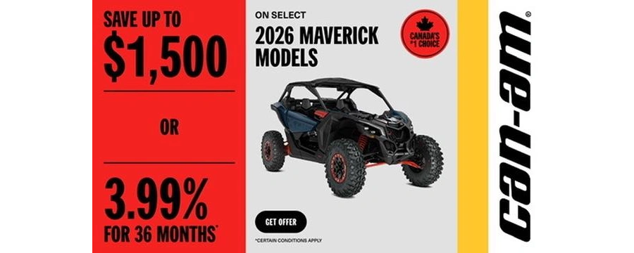 Can-am Maverick Promo Ends July 31, 2026 alt