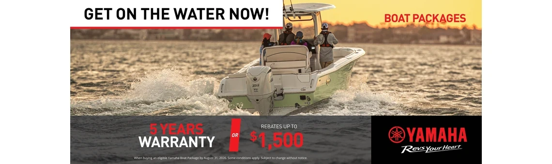 Get on the Water Now Sales Event — Outboard (Boat Package)