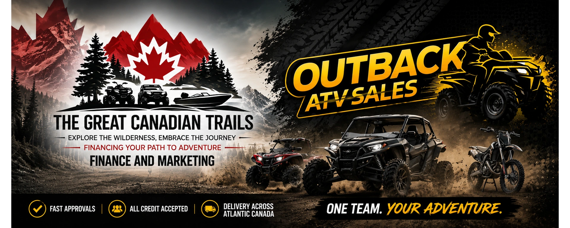 Outback ATV Sales and The Great Canadian Trails team up to offer fast, flexible powersports financing and delivery across Atlantic Canada. alt