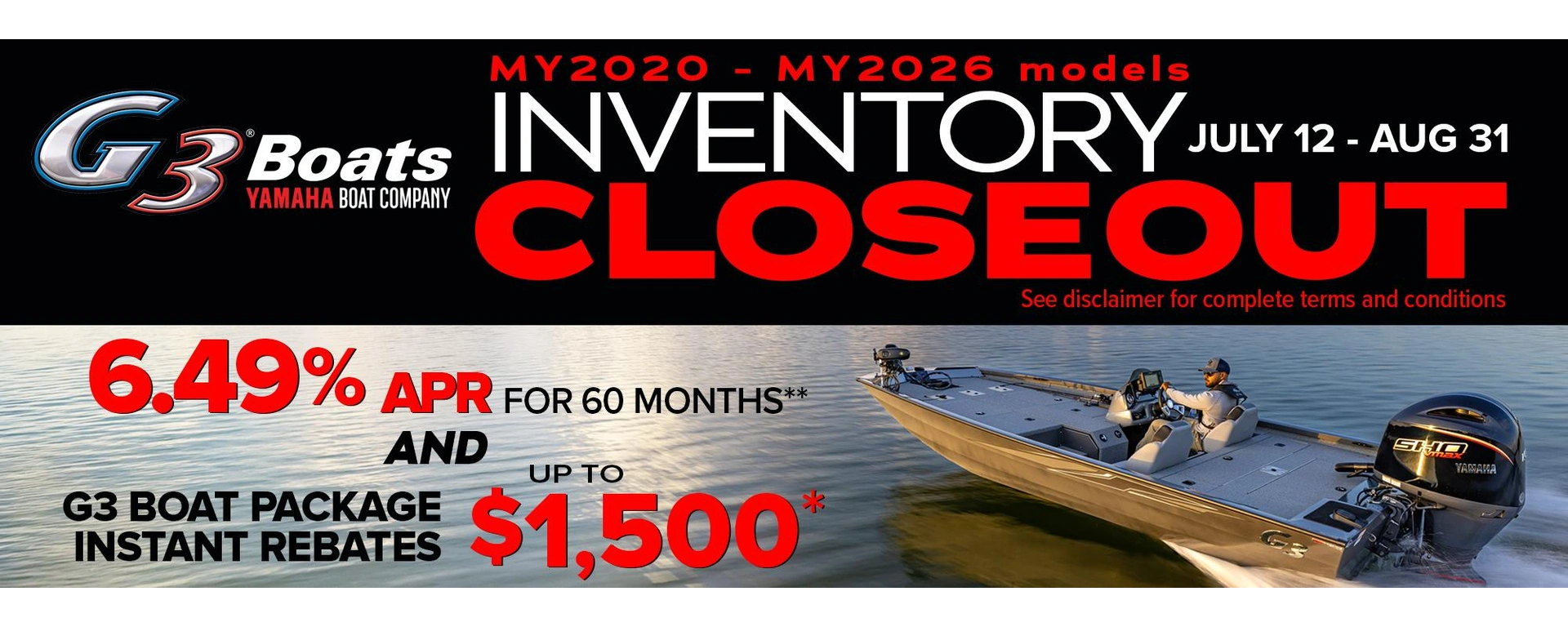 G3 Closeout Sale alt