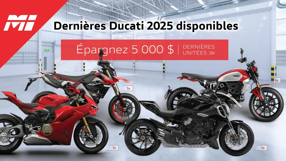 Promotions Ducati – Juillet 2026 | Financement avantageux et rabais sur les modèles 2025 alt
