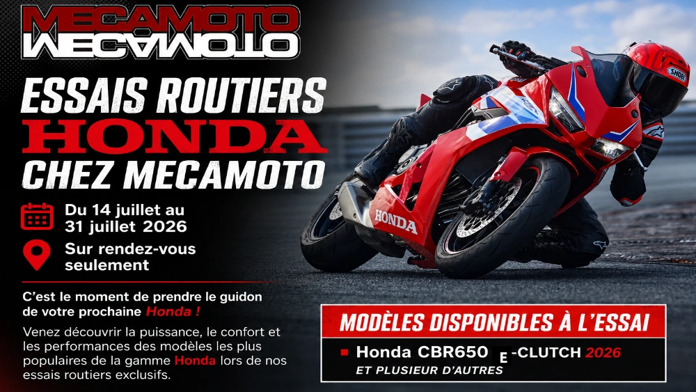 ESSAIS ROUTIERS HONDA CBR650R • CB750 • REBEL 500 • REBEL 1100 alt