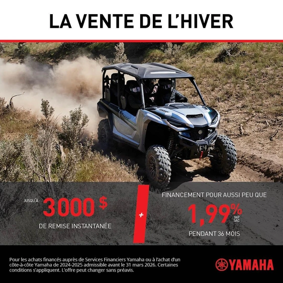 La vente de l'hiver sur les Côtes-à-Côtes Yamaha alt