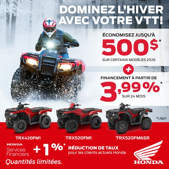 Bring home a Honda - 2026 ATVs alt