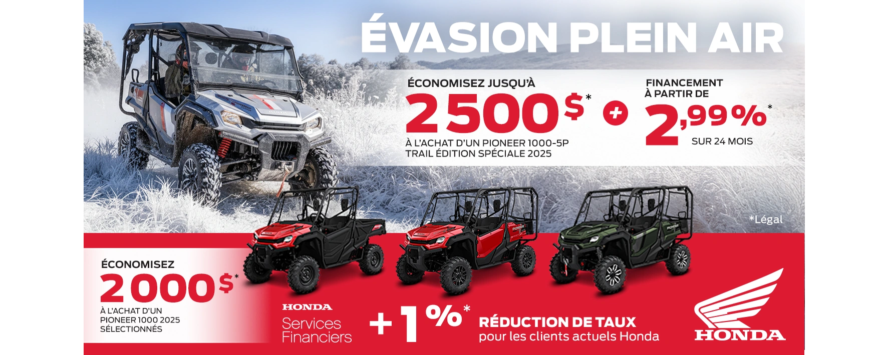 Honda Pioneer Trail en rabais RM Motosport Victoriaville alt