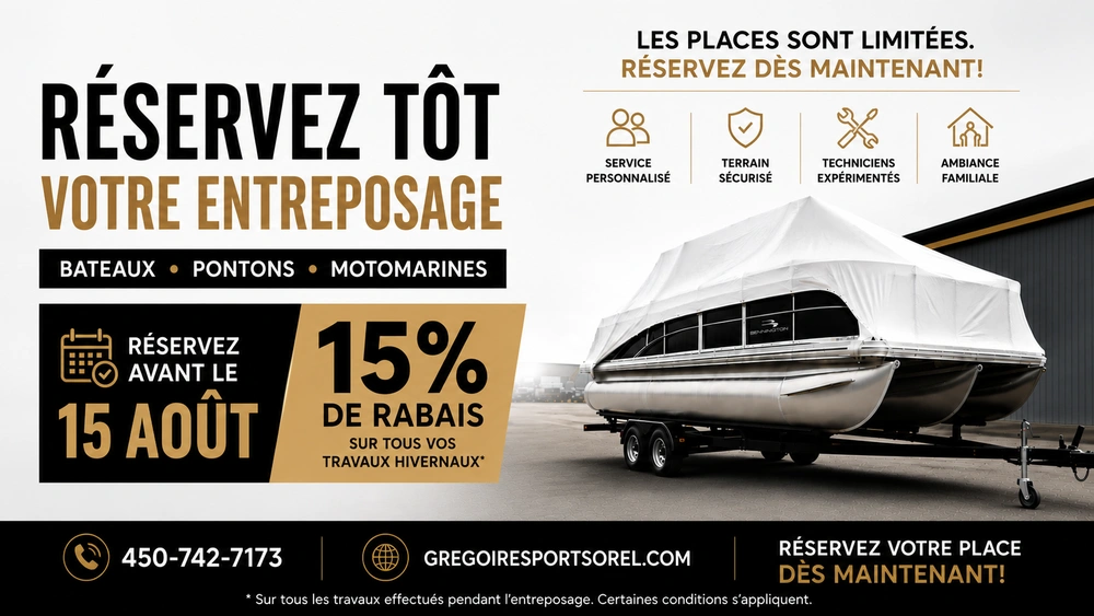 Réservez tôt votre entreposage & Économisez | Grégoire Sport Sorel alt
