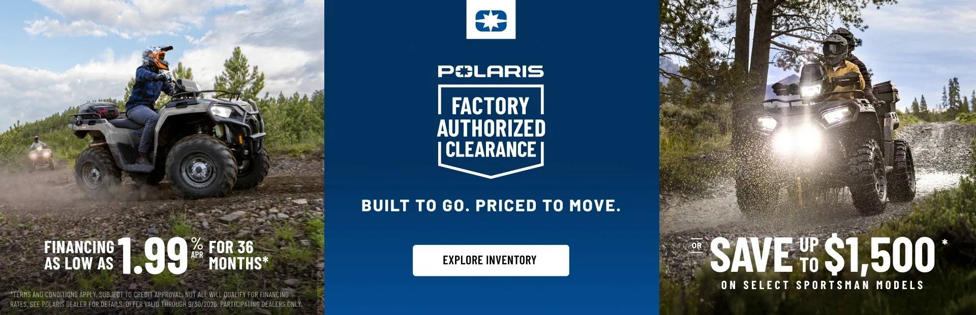 Factory Authorized Clearance 2 alt