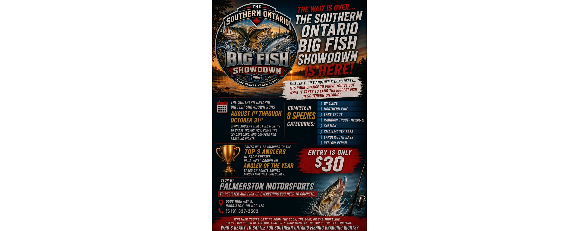 The southern Ontario Big Fish Showdown fishing tournament alt