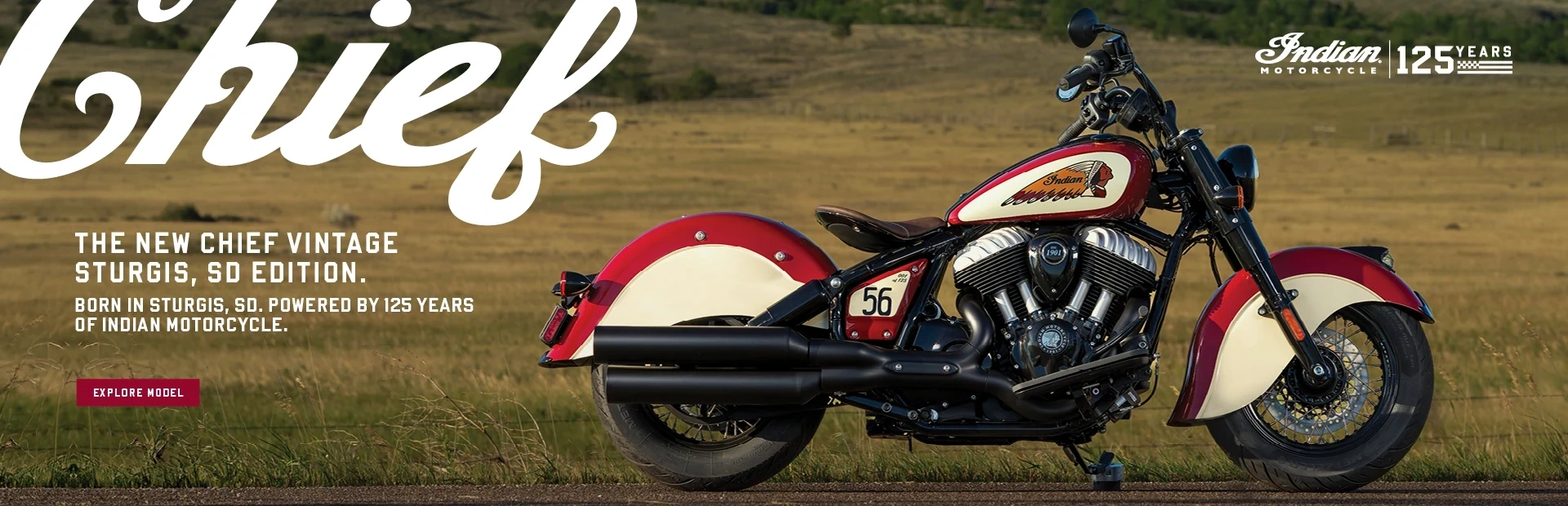 BORN IN STURGIS, SD. POWERED BY 125 YEARS OF INDIAN MOTORCYCLE. alt
