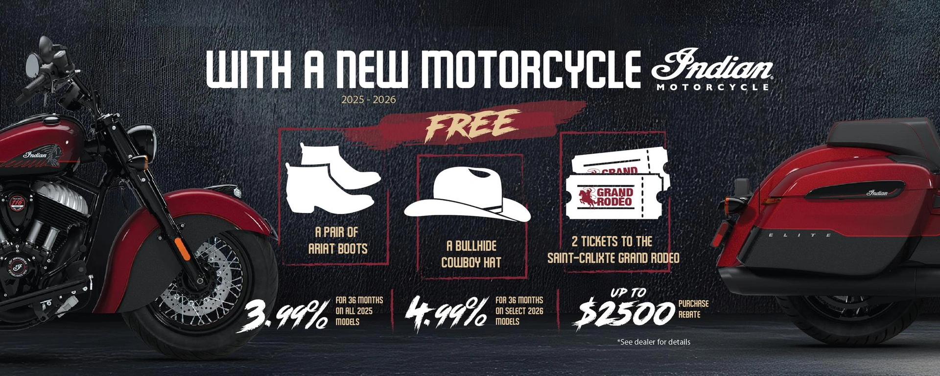 Purchase a new motorcycle - 3 free gifts alt