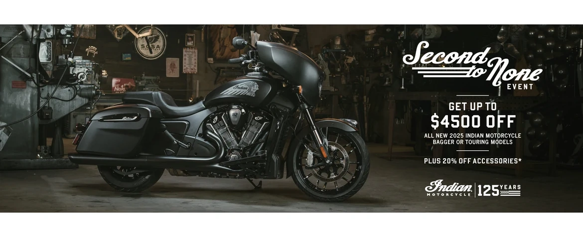 Get up to $4500 off from Customer Cash & Trade-In Credits or 1.99% for 36 months on select 2025 Bagger or Touring Models