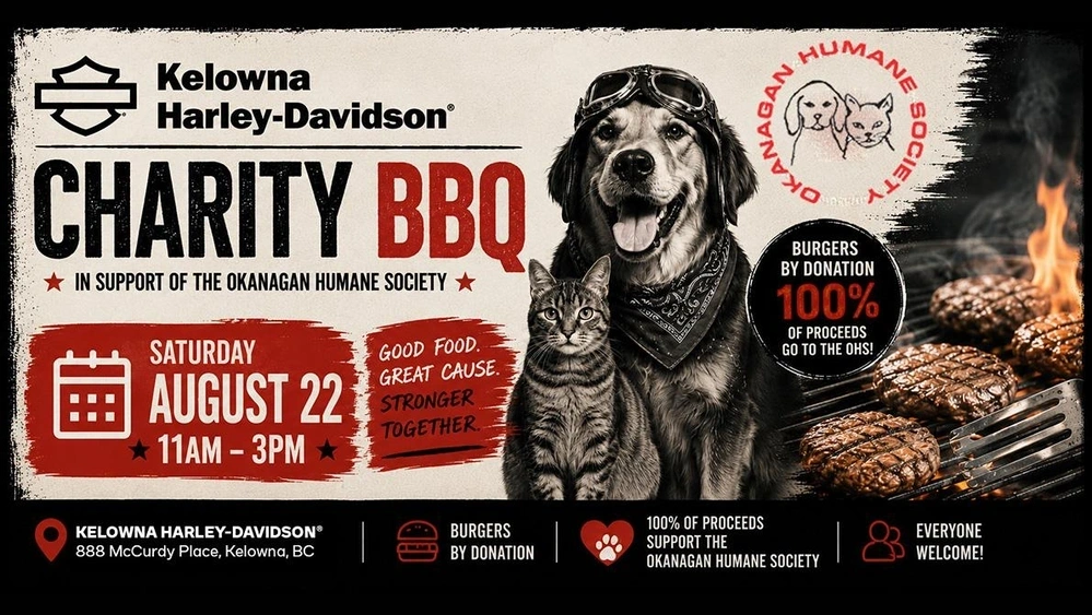 Okanagan Humane Society Charity BBQ - SAT. AUG.22/26 11AM - 3PM alt