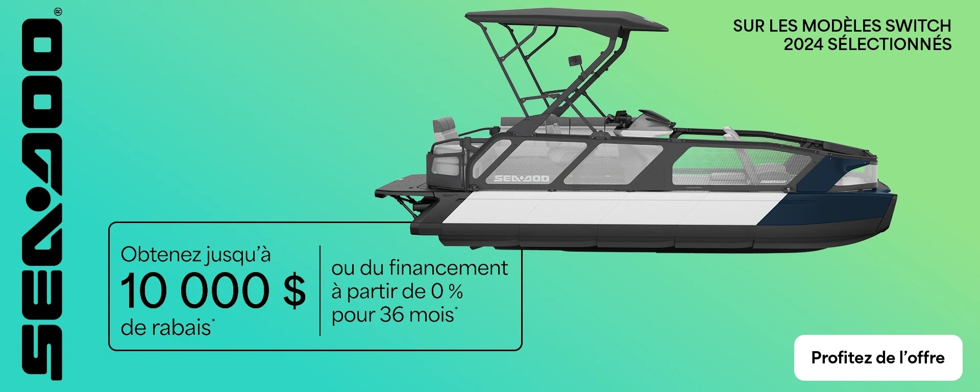 Obtenez jusqu'à 10 000$ de rabais ou du financement à partir de 0% pour 36 mois sur les modèles Switch 2024 sélectionnés alt