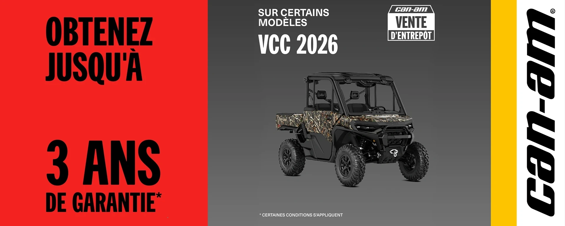 Obtenez jusqu'à 3 ans de garantie sur certains modèles VCC 2026 alt