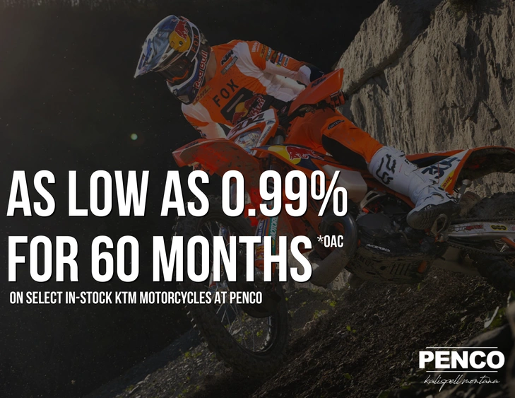 AS LOW AS 0.99% ON SELECT KTM alt