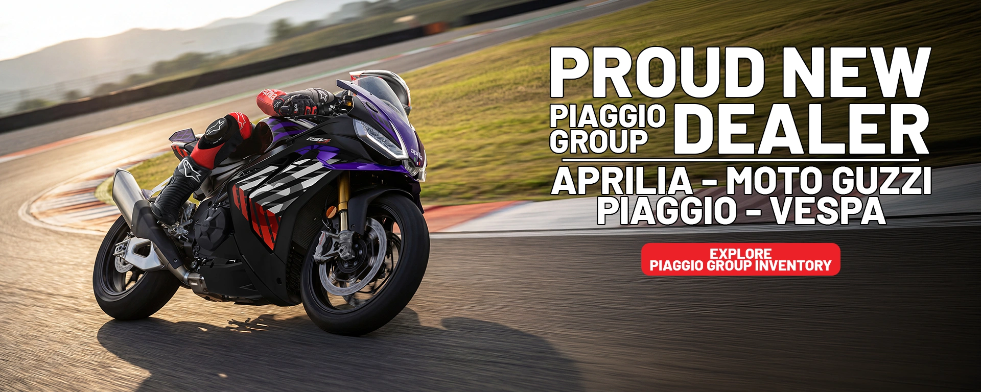 Piaggio Group is now in Brantford! Featuring Aprilia & Moto Guzzi motorcycles and Vespa & Piaggio scooters. alt