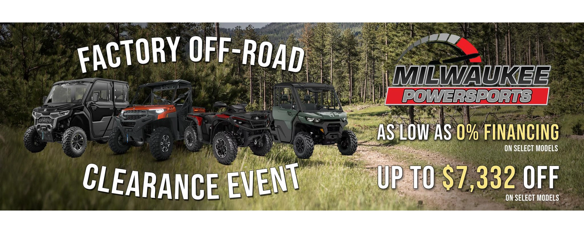 Factory Off-Road Clearance at Milwaukee Powersports alt