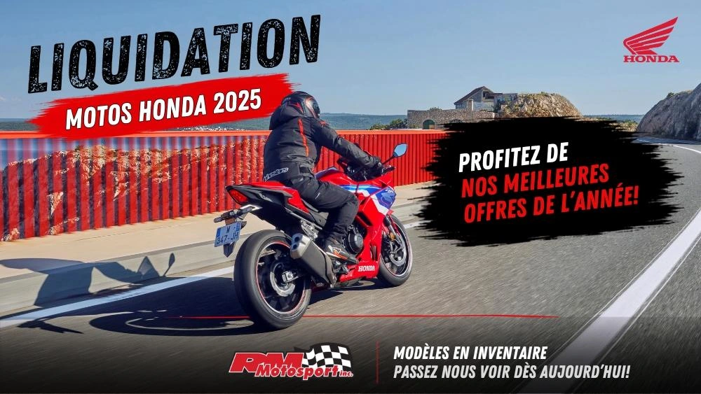 Liquidation de motos Honda 2025 à Victoriaville alt
