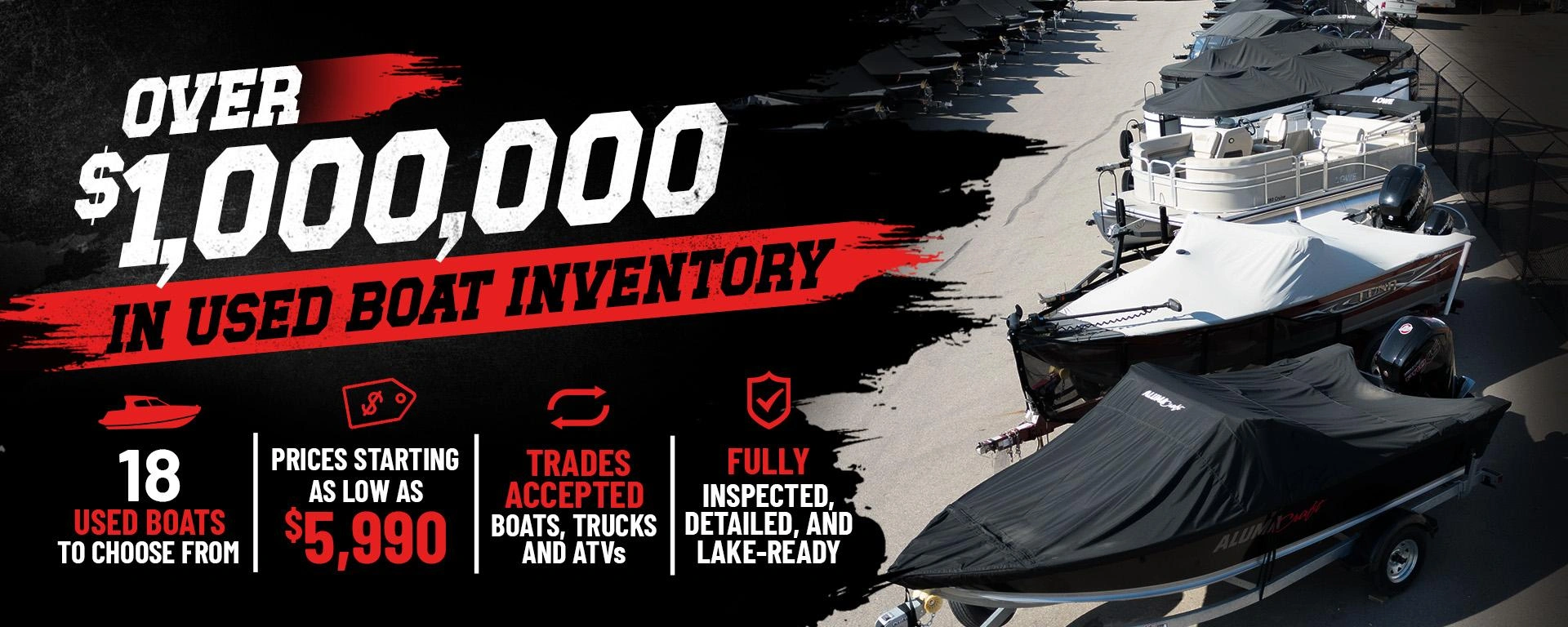 Over $1M In Used Boat Inventory alt