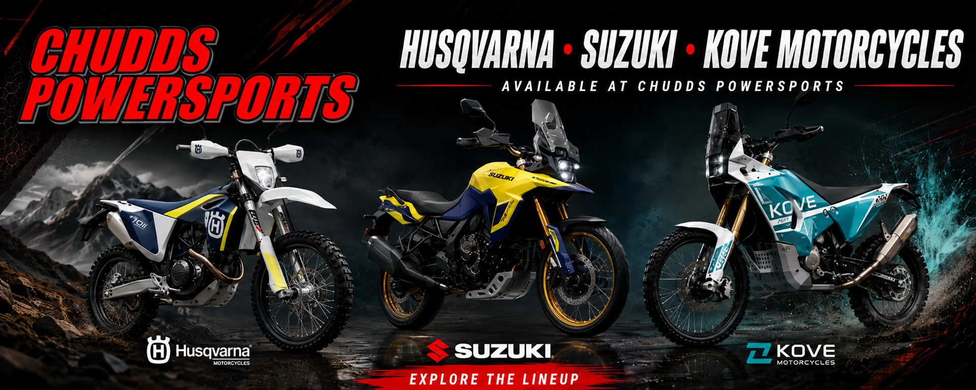 New Husqvarna, Suzuki & Kove Motorcycles alt