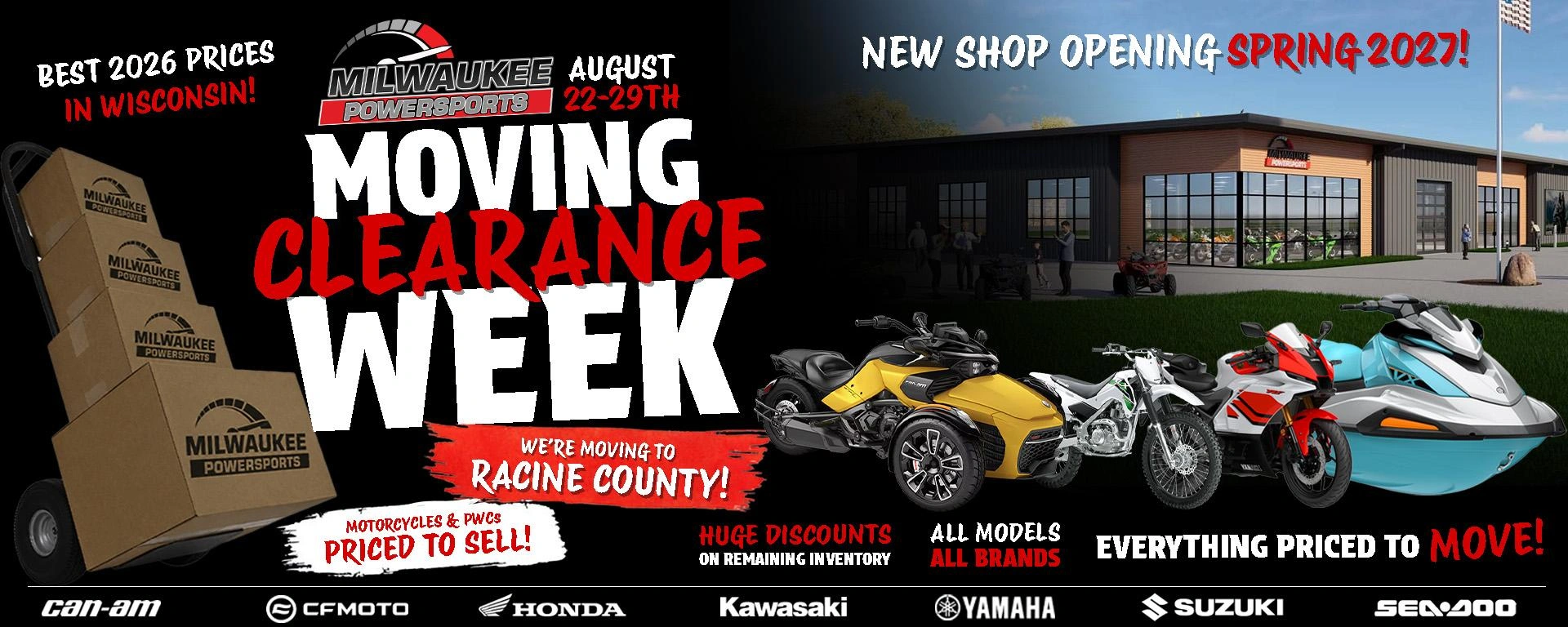 Milwaukee Moving Sale - $3,832 Off Select Motorcycles & Watercrafts alt