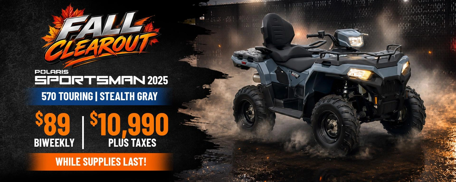 Fall Clearout - 2025 Polaris Sportsman 570 Touring - Stealth Gray (ATV models) alt