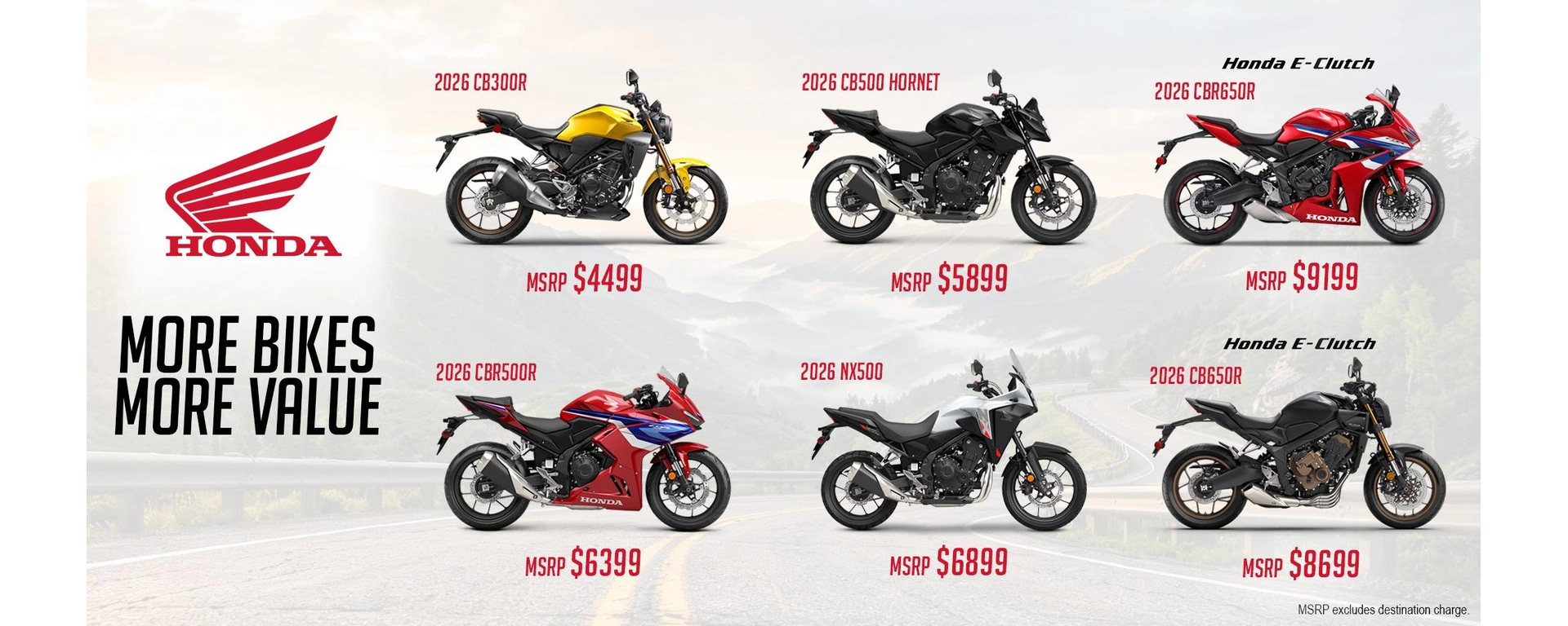 Shop Honda Motorcycles at MotoMember alt