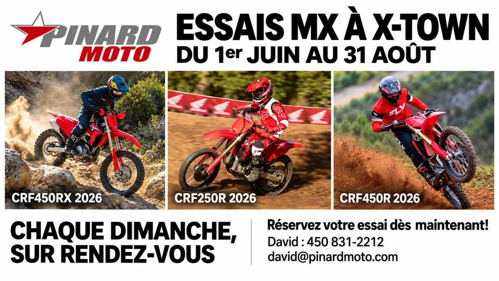 Essais MX Honda a X-Town - été 2026 alt
