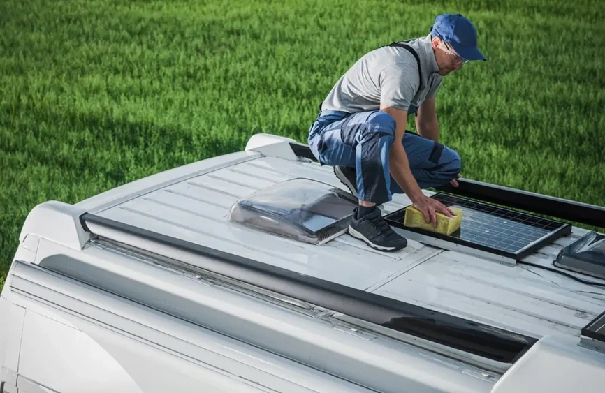 Panneau solaire pour véhicule récréatif alt