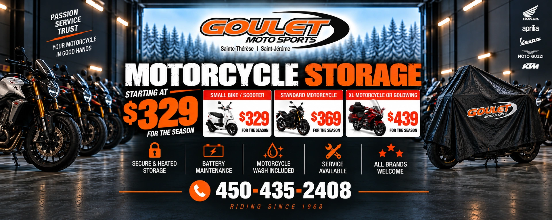 Motorcycle storage