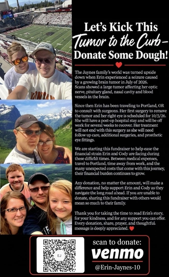 LET'S KICK THIS TUMOR TO THE CURB- DONATE SOME DOUGH! alt