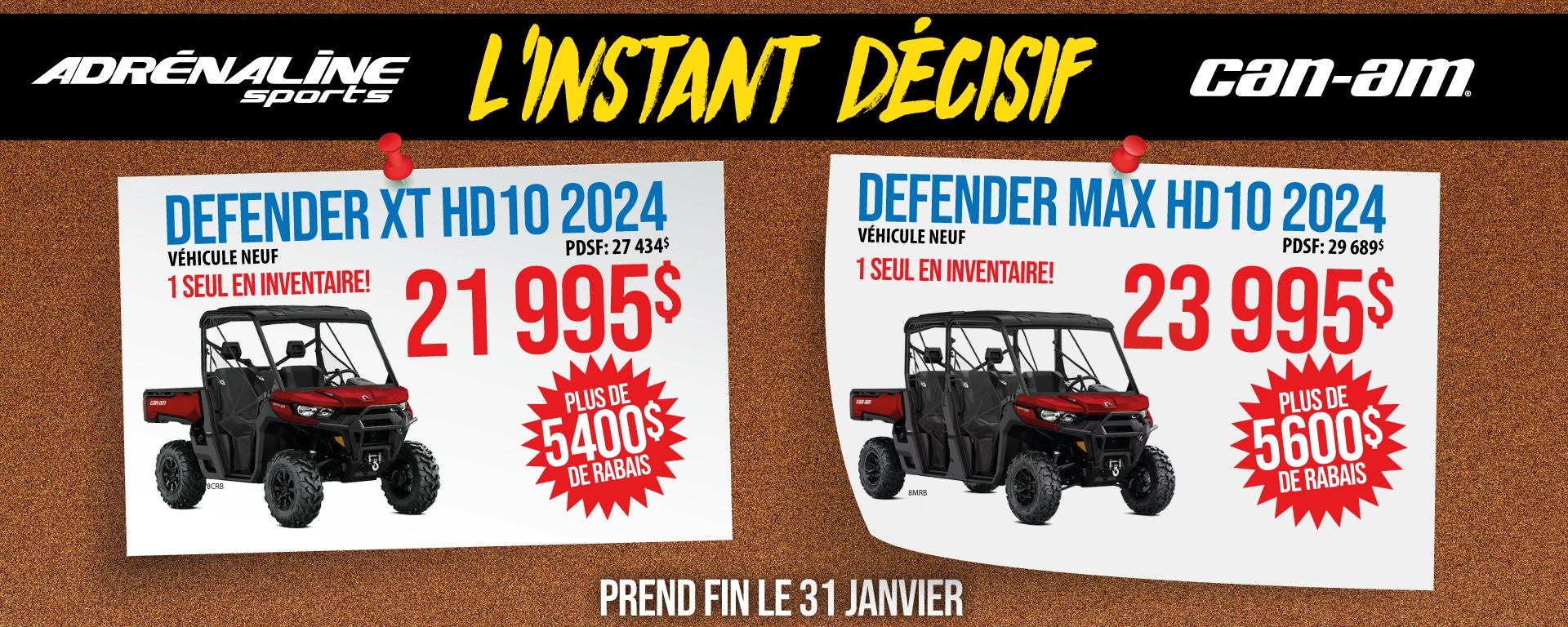 L'instant Décisif : Can-Am Defender 2024 neuf alt
