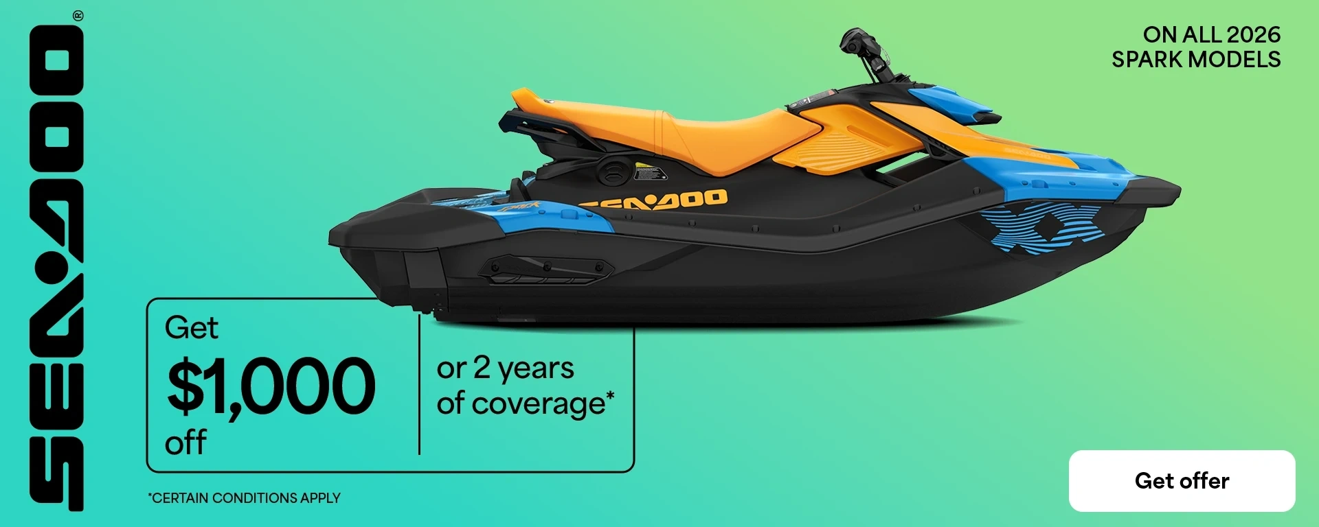 Get $1,000 off or 2 years of coverage on all 2026 Spark models alt