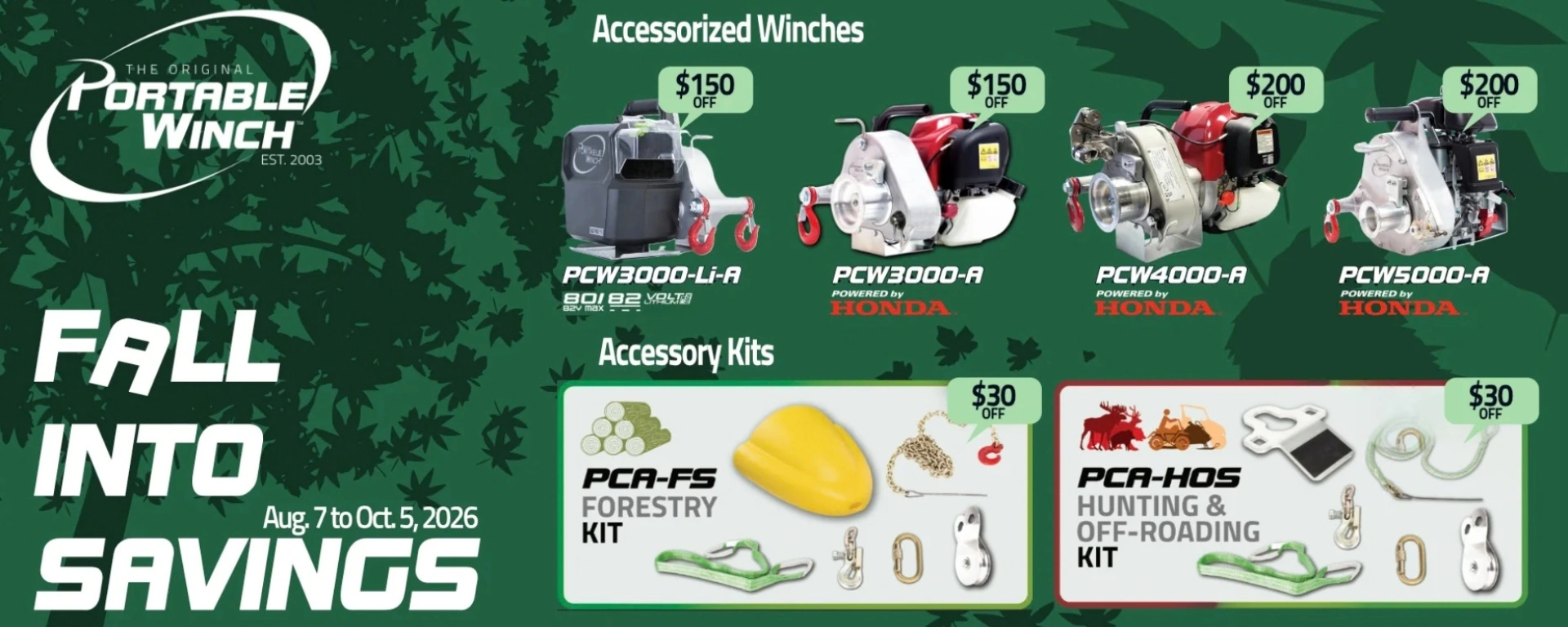 Portable Winch Fall Into Savings Event alt