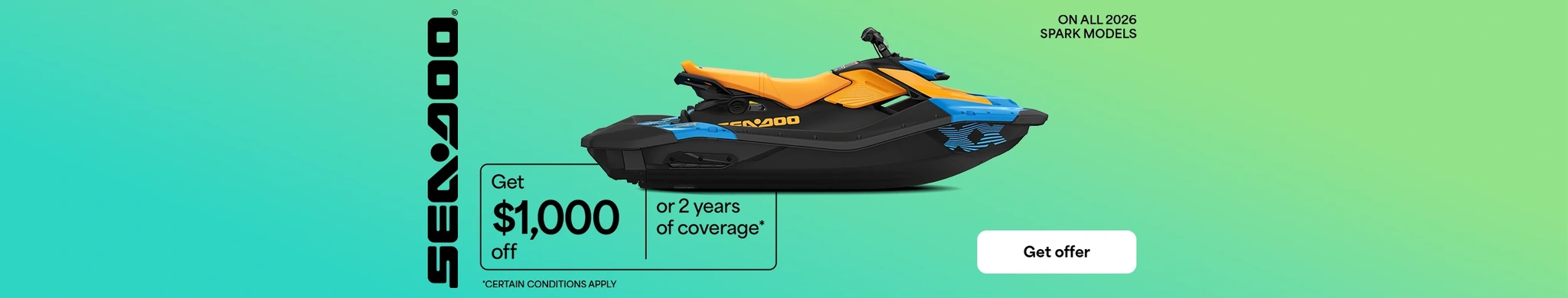 Get $1,000 off or 2 years of coverage on all 2026 Spark models