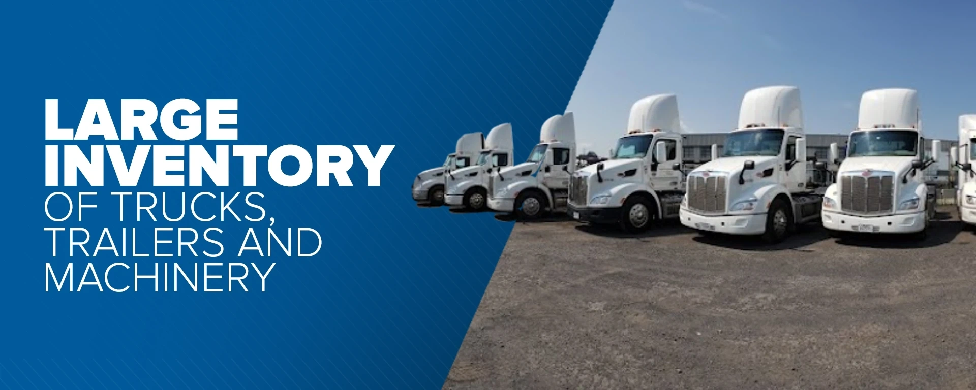 Large inventory of trucks, trailers and machinery