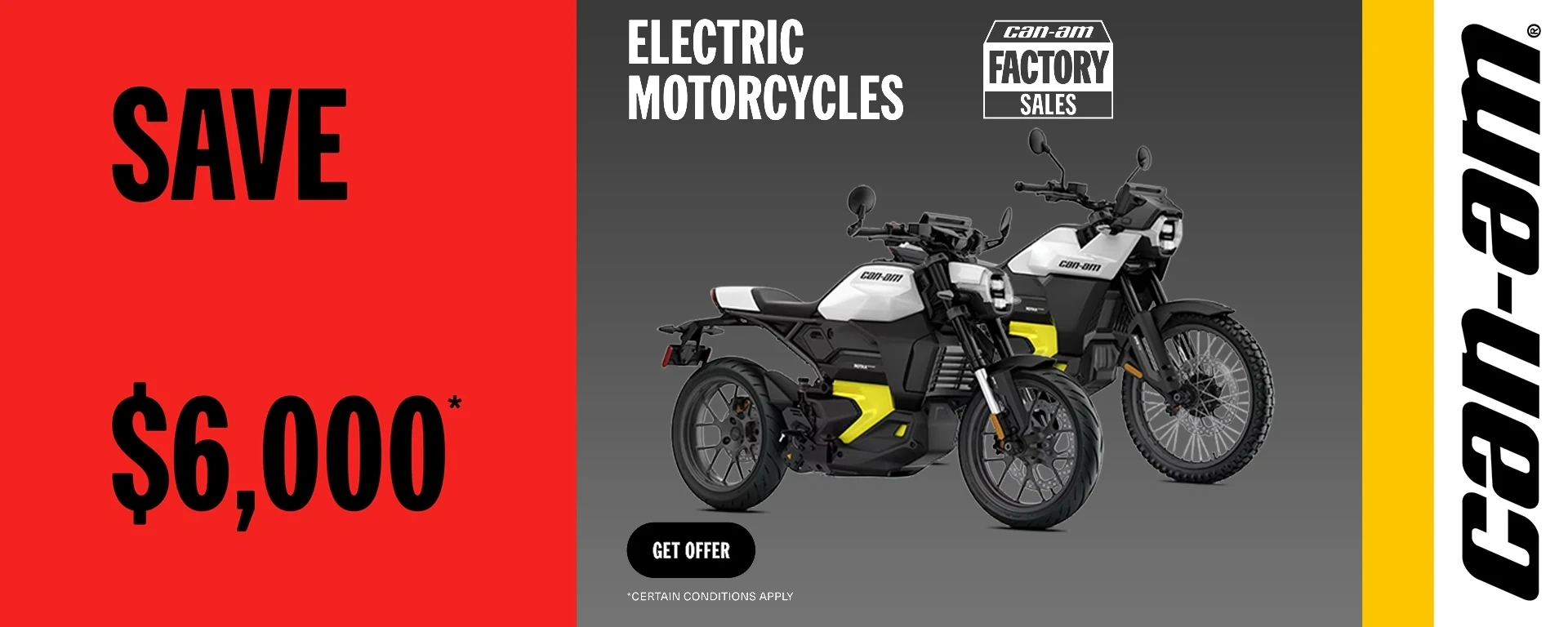 Save $6,000 on all MY25 electric motorcycles alt