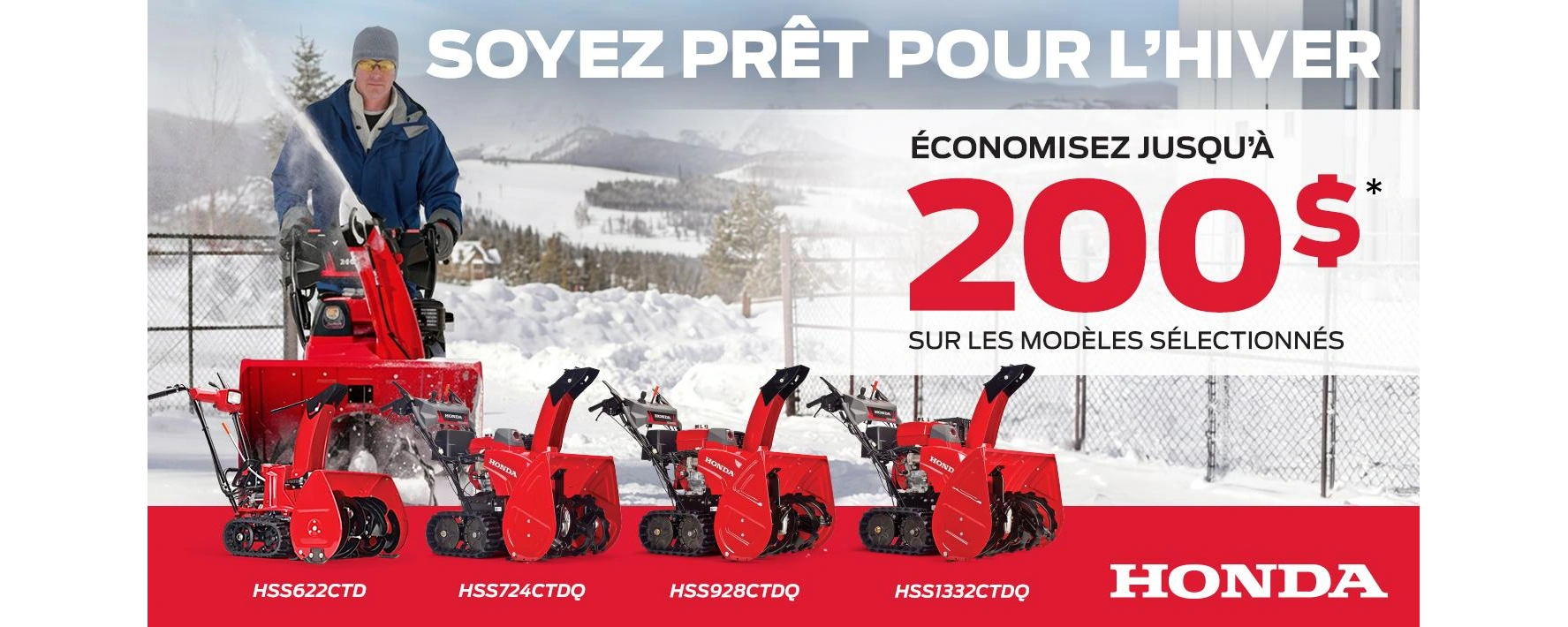 Promotion Souffleuse à neige Honda RM Motosport alt