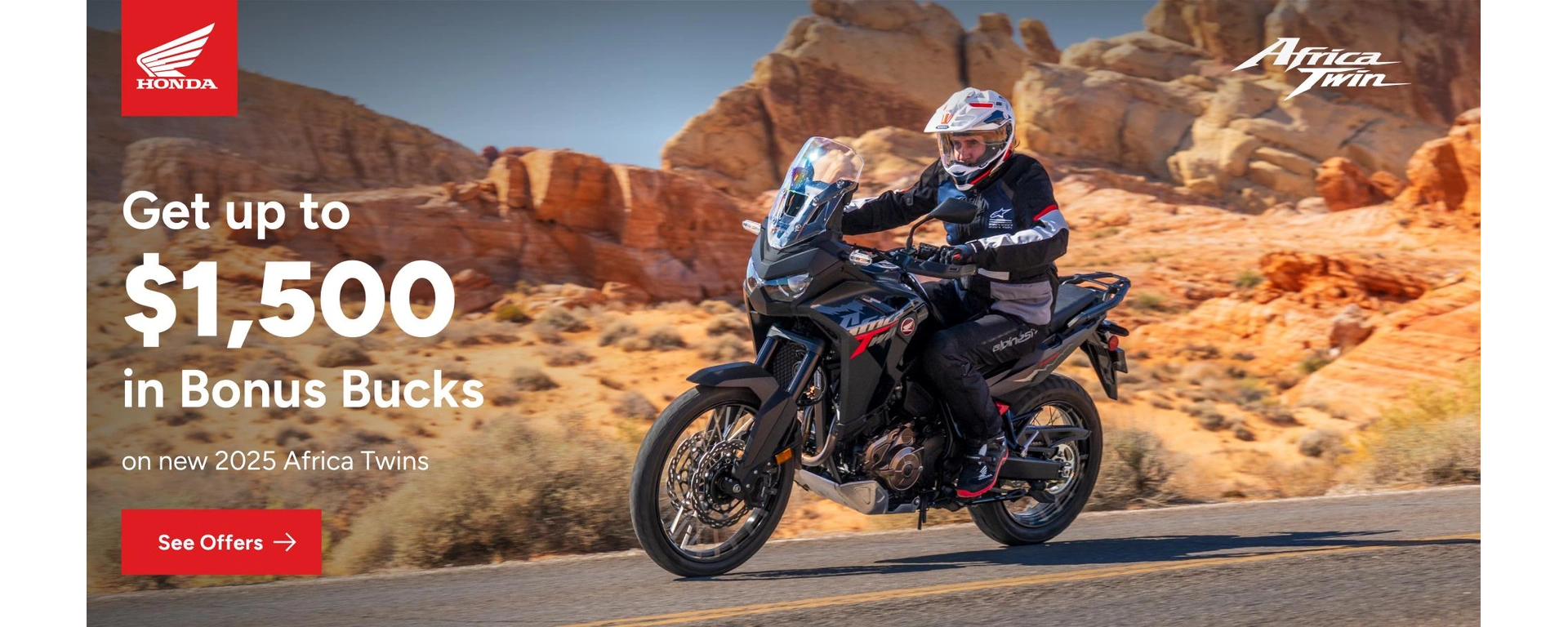 2025 Africa Twin Bonus Bucks $1,500 alt